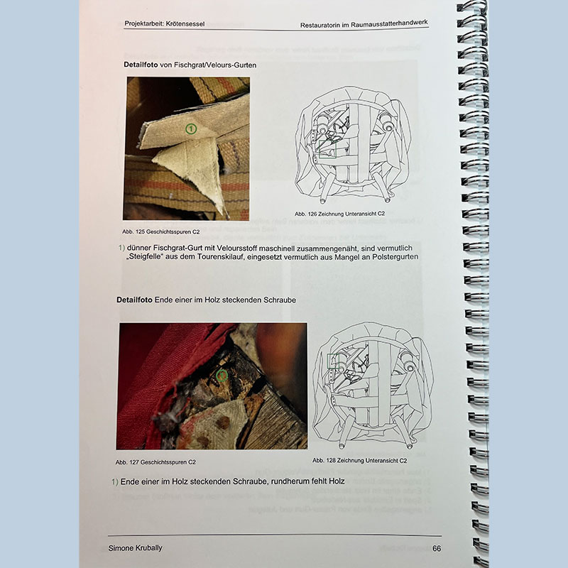 Dokumentation am Beispiel eines Krötensessels