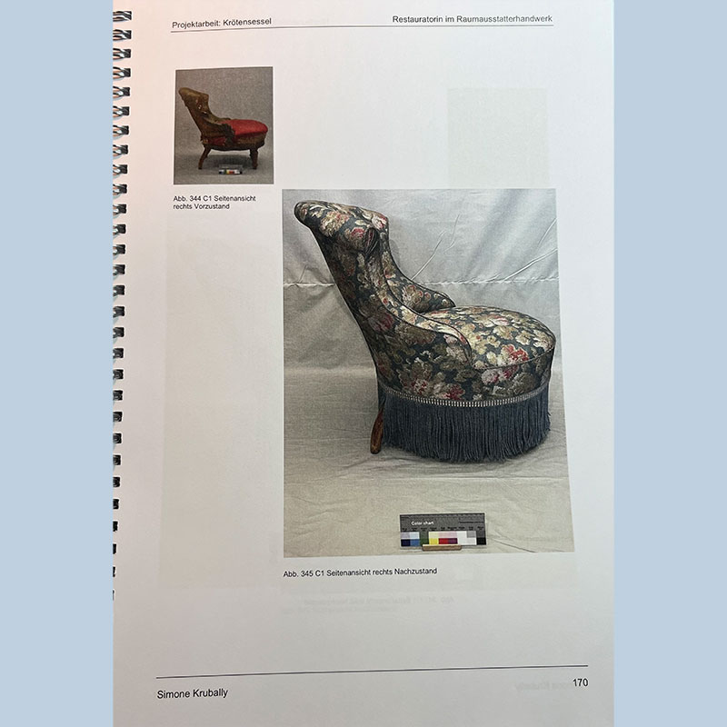 Dokumentation am Beispiel eines Krötensessels